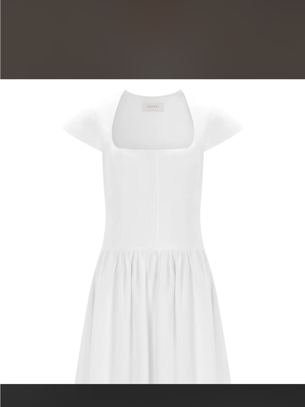 Meshki Cream Square Neck Mini Dress - Picture 6 of 6